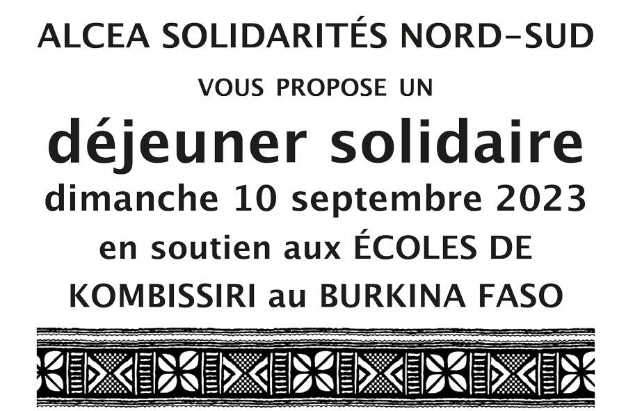 déjeuner solidaire pour les écoles de Kombissiri au Burkina Faso
